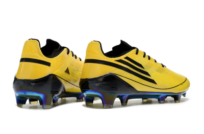 Men's Adidas F50 Elite FG Firm Ground Low-Tops Football Boots - Yellow/Black/Gold