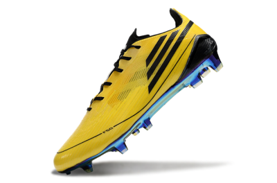 Men's Adidas F50 Elite FG Firm Ground Low-Tops Football Boots - Yellow/Black/Gold