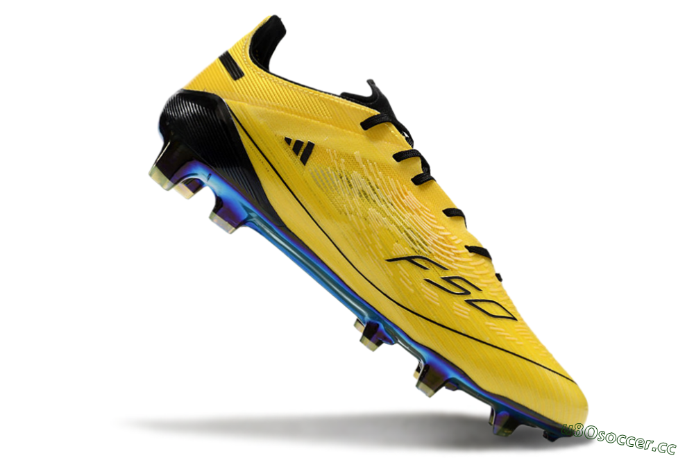 Men's Adidas F50 Elite FG Firm Ground Low-Tops Football Boots - Yellow/Black/Gold 4