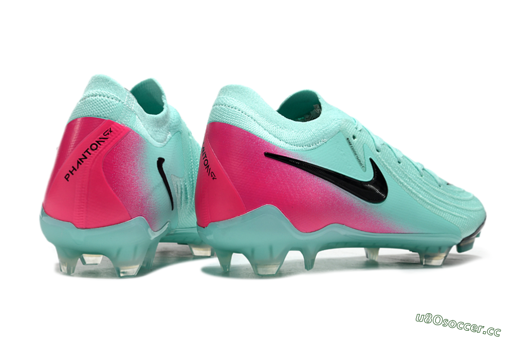 Men's Nike Phantom Luna Elite FG Firm Ground Low-Tops Football Boots - Jade/Black/Pink 6