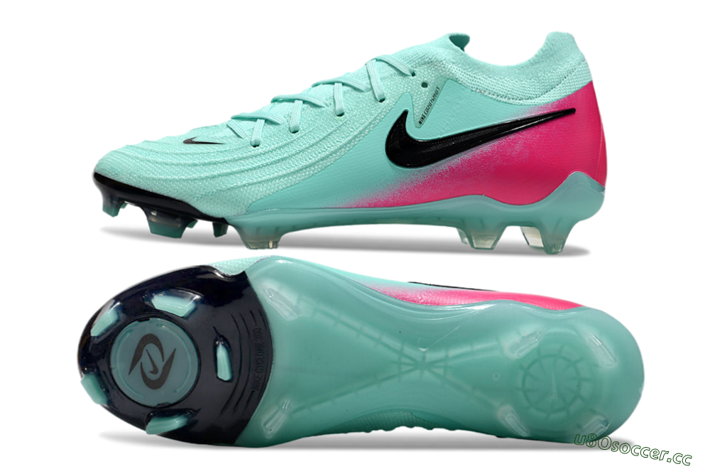 Men's Nike Phantom Luna Elite FG Firm Ground Low-Tops Football Boots - Jade/Black/Pink 1