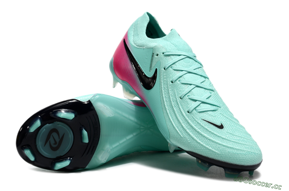 Men's Nike Phantom Luna Elite FG Firm Ground Low-Tops Football Boots - Jade/Black/Pink 3