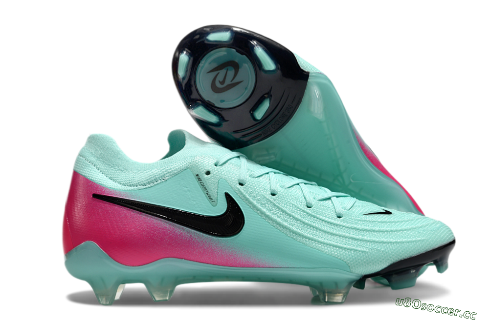 Men's Nike Phantom Luna Elite FG Firm Ground Low-Tops Football Boots - Jade/Black/Pink 2