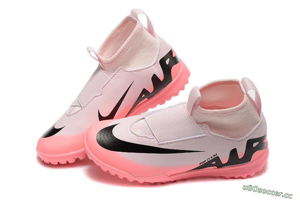 Kids Nike Air Zoom Mercurial Superfly 9 Elite TF Artificial Turf High-Tops Football Shoes - Pink/Black 6