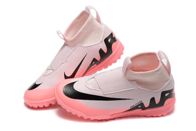 Kids Nike Air Zoom Mercurial Superfly 9 Elite TF Artificial Turf High-Tops Football Shoes - Pink/Black