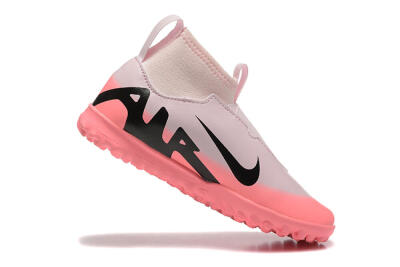 Kids Nike Air Zoom Mercurial Superfly 9 Elite TF Artificial Turf High-Tops Football Shoes - Pink/Black