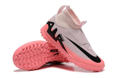 Kids Nike Air Zoom Mercurial Superfly 9 Elite TF Artificial Turf High-Tops Football Shoes - Pink/Black