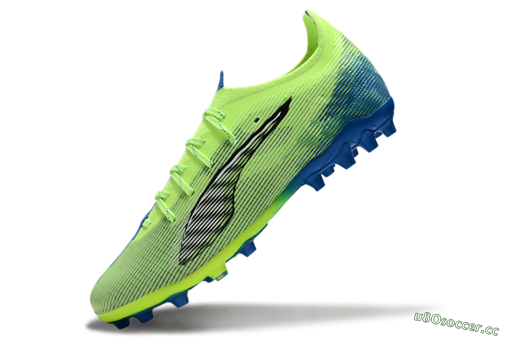 Men's Puma Ultra 5 Ultimate FG Firm Ground Low-Tops Football Boots - Yellow/Black/Blue 5