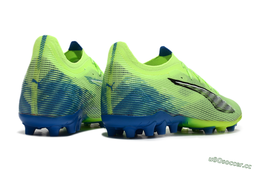 Men's Puma Ultra 5 Ultimate FG Firm Ground Low-Tops Football Boots - Yellow/Black/Blue 6