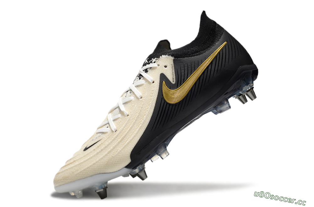 Men's Nike Phantom Luna Elite SG Soft Ground Low-Tops Football Boots - Beige/Black/Gold 5