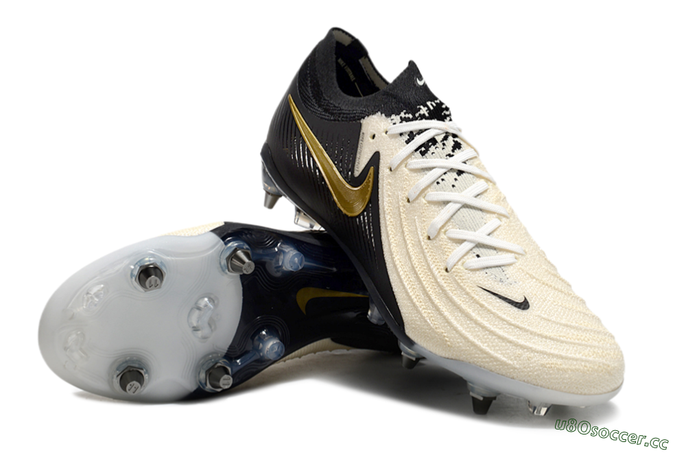 Men's Nike Phantom Luna Elite SG Soft Ground Low-Tops Football Boots - Beige/Black/Gold 3