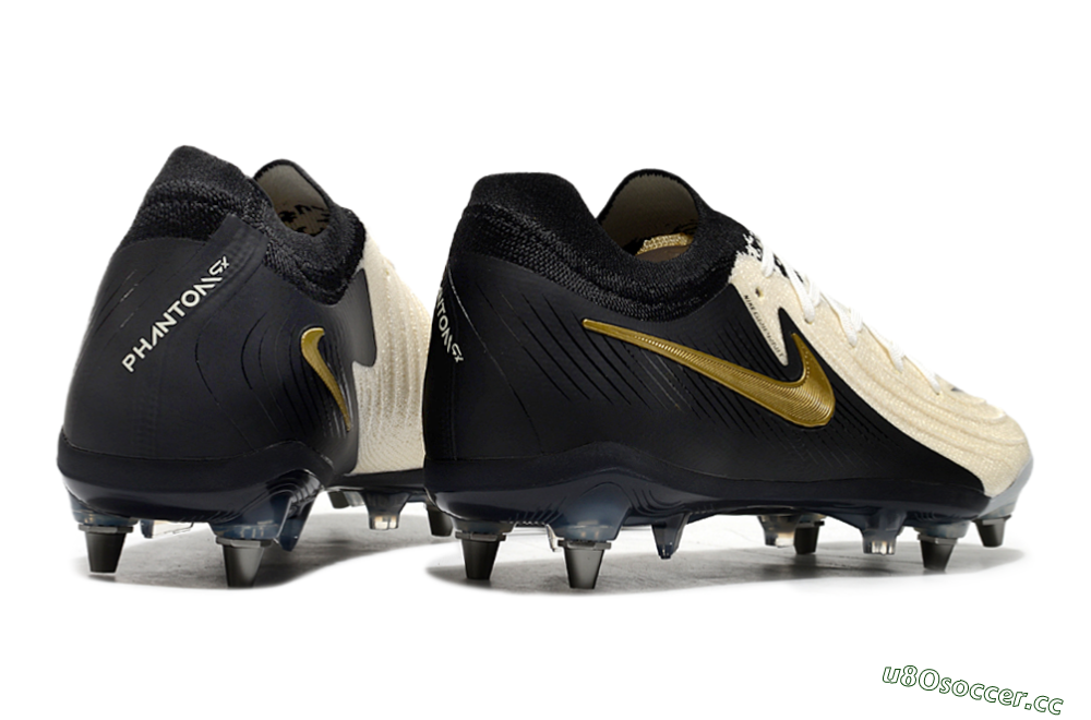 Men's Nike Phantom Luna Elite SG Soft Ground Low-Tops Football Boots - Beige/Black/Gold 6