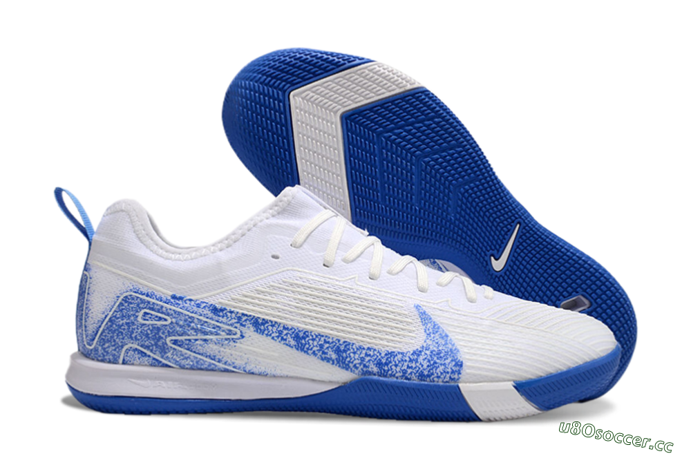 Men's Nike Air Zoom Mercurial Vapor 16 Pro IC Indoor & Futsal Low-Tops Football Shoes - Beige/Blue/White 2