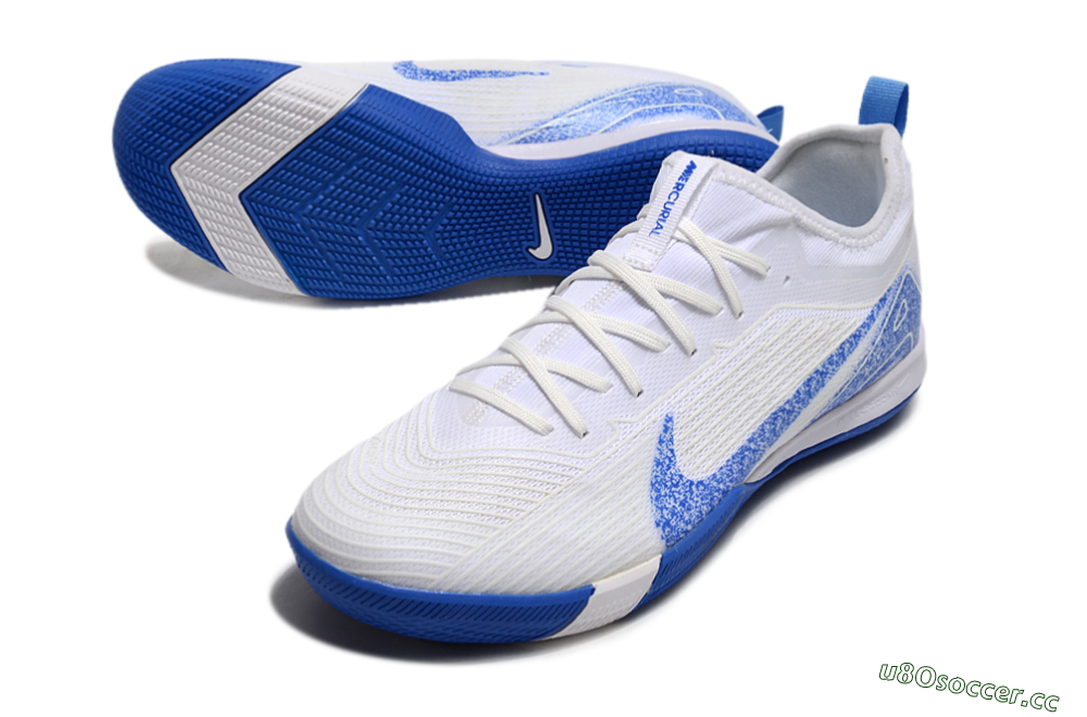 Men's Nike Air Zoom Mercurial Vapor 16 Pro IC Indoor & Futsal Low-Tops Football Shoes - Beige/Blue/White 3
