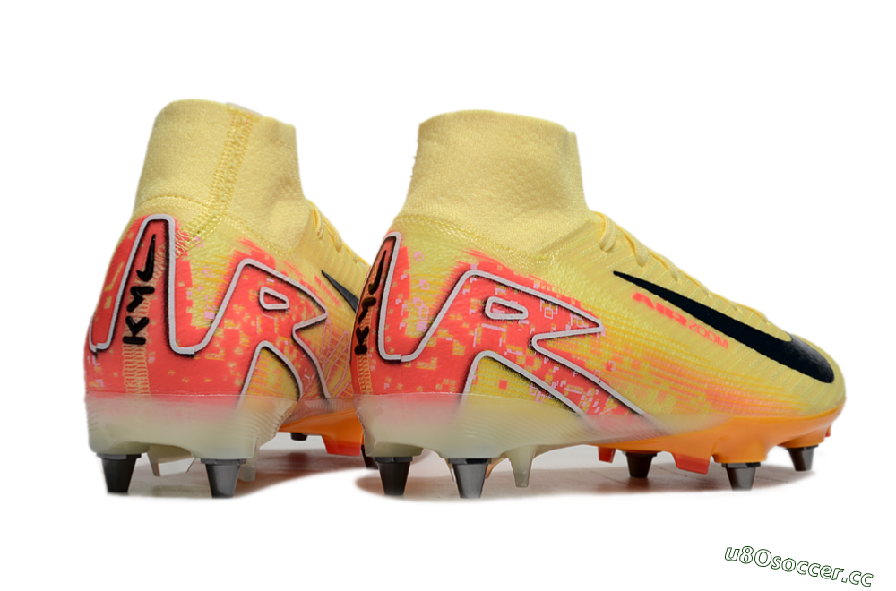 Men's Nike Air Zoom Mercurial Superfly 10 Elite SG Soft Ground High-Tops Football Boots - Yellow/Black/Red 6