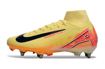 Men's Nike Air Zoom Mercurial Superfly 10 Elite SG Soft Ground High-Tops Football Boots - Yellow/Black/Red