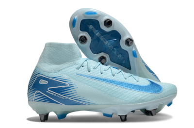Men's Nike Air Zoom Mercurial Superfly 10 Elite SG Soft Ground High-Tops Football Boots - Jade/Blue/White