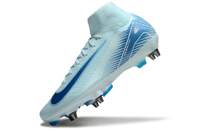 Men's Nike Air Zoom Mercurial Superfly 10 Elite SG Soft Ground High-Tops Football Boots - Jade/Blue/White