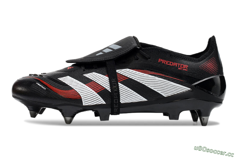 Men's Adidas Predator 25 Elite Foldover Tongue SG Soft Ground Low-Tops Football Boots - Black/White/Red 0