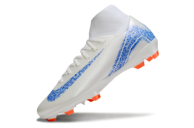 Men's Nike Air Zoom Mercurial Superfly 10 Academy FG Firm Ground High-Tops Football Boots - Beige/Blue/White