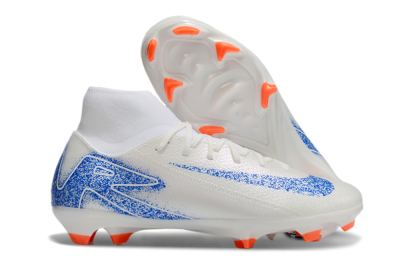 Men's Nike Air Zoom Mercurial Superfly 10 Academy FG Firm Ground High-Tops Football Boots - Beige/Blue/White