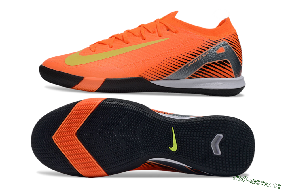 Men's Nike Air Zoom Mercurial Vapor 16 Elite IC Indoor & Futsal Low-Tops Football Shoes - Orange/Yellow/Silver 1