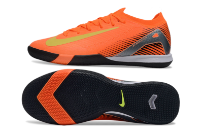 Men's Nike Air Zoom Mercurial Vapor 16 Elite IC Indoor & Futsal Low-Tops Football Shoes - Orange/Yellow/Silver