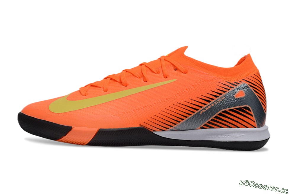 Men's Nike Air Zoom Mercurial Vapor 16 Elite IC Indoor & Futsal Low-Tops Football Shoes - Orange/Yellow/Silver 0