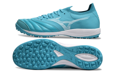 Men's Mizuno Morelia Neo Sala M8 TF Artificial Turf Low-Tops Football Shoes - Jade/White