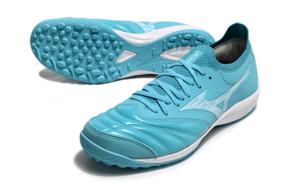 Men's Mizuno Morelia Neo Sala M8 TF Artificial Turf Low-Tops Football Shoes - Jade/White