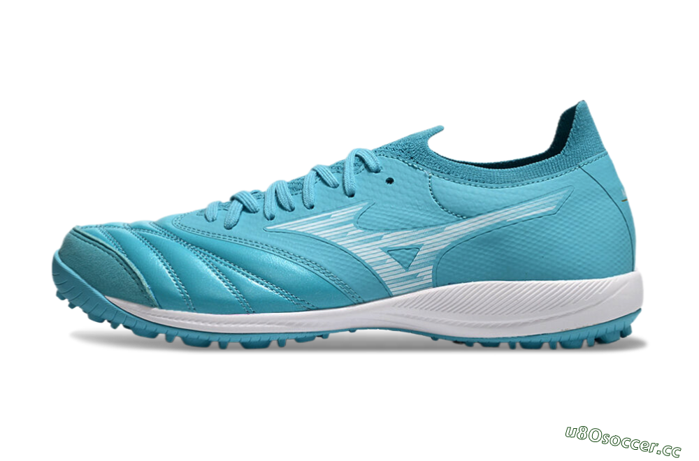Men's Mizuno Morelia Neo Sala M8 TF Artificial Turf Low-Tops Football Shoes - Jade/White 0