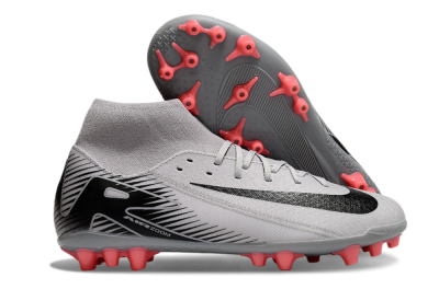 Men's Nike Air Zoom Mercurial Superfly 10 Academy AG Artificial Grass High-Tops Football Boots - Grey/Black/Red