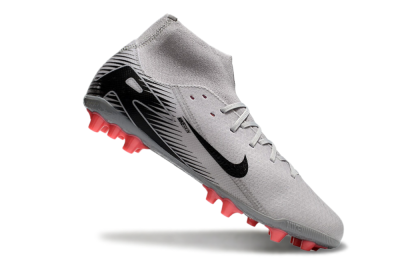 Men's Nike Air Zoom Mercurial Superfly 10 Academy AG Artificial Grass High-Tops Football Boots - Grey/Black/Red
