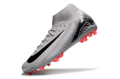 Men's Nike Air Zoom Mercurial Superfly 10 Academy AG Artificial Grass High-Tops Football Boots - Grey/Black/Red