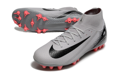 Men's Nike Air Zoom Mercurial Superfly 10 Academy AG Artificial Grass High-Tops Football Boots - Grey/Black/Red