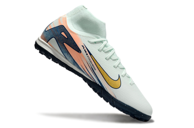 Men's Nike Air Zoom Mercurial Superfly 10 Academy TF Artificial Turf High-Tops Football Shoes - Jade/Gold/Pink