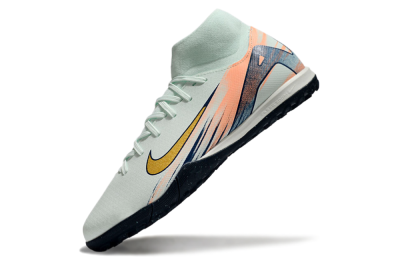 Men's Nike Air Zoom Mercurial Superfly 10 Academy TF Artificial Turf High-Tops Football Shoes - Jade/Gold/Pink