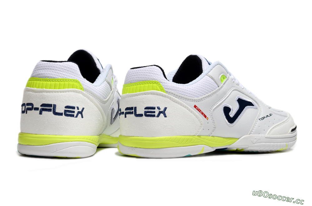 Men's Joma Top Flex IC Indoor & Futsal Low-Tops Football Shoes - White/Black/Yellow 6