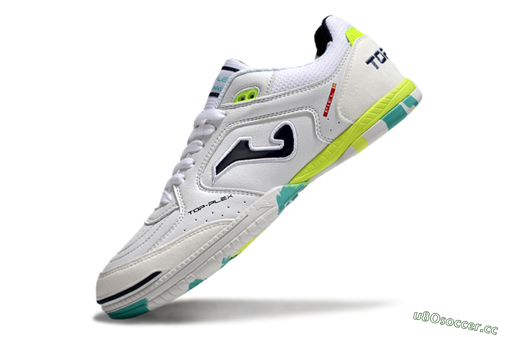 Men's Joma Top Flex IC Indoor & Futsal Low-Tops Football Shoes - White/Black/Yellow 5