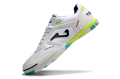 Men's Joma Top Flex IC Indoor & Futsal Low-Tops Football Shoes - White/Black/Yellow