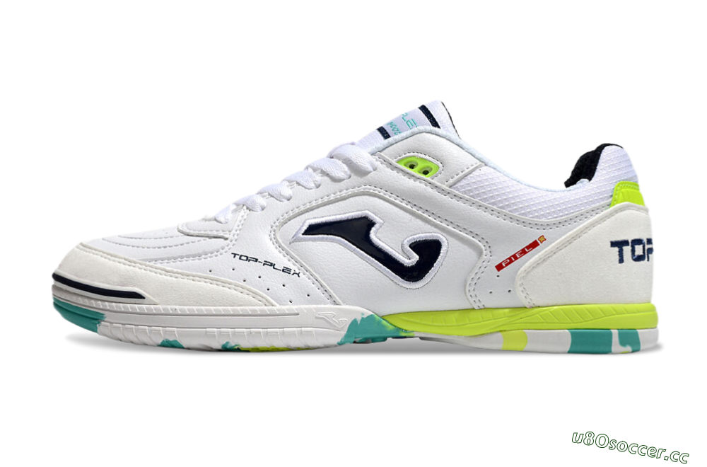 Men's Joma Top Flex IC Indoor & Futsal Low-Tops Football Shoes - White/Black/Yellow 0
