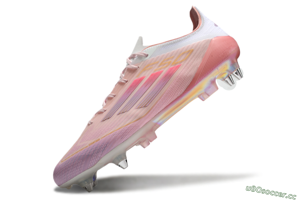Men's Adidas F50 Elite SG Soft Ground Low-Tops Football Boots - Pink/Gold/White 5