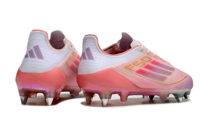 Men's Adidas F50 Elite SG Soft Ground Low-Tops Football Boots - Pink/Gold/White