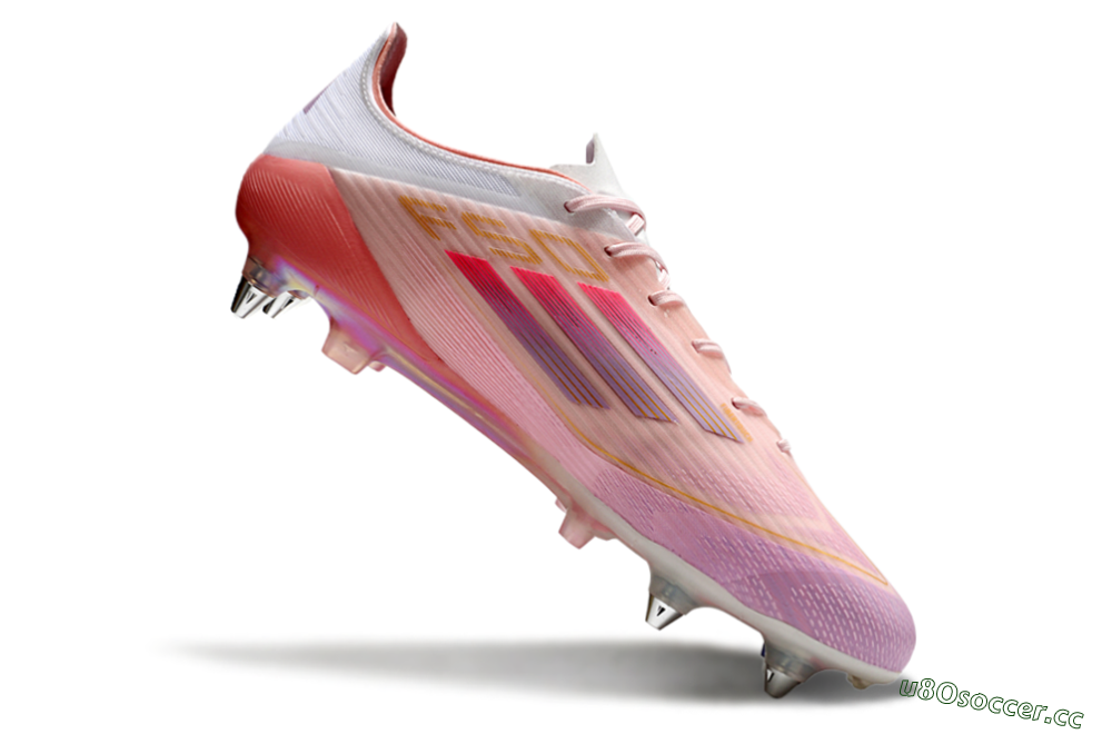 Men's Adidas F50 Elite SG Soft Ground Low-Tops Football Boots - Pink/Gold/White 4