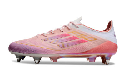 Men's Adidas F50 Elite SG Soft Ground Low-Tops Football Boots - Pink/Gold/White