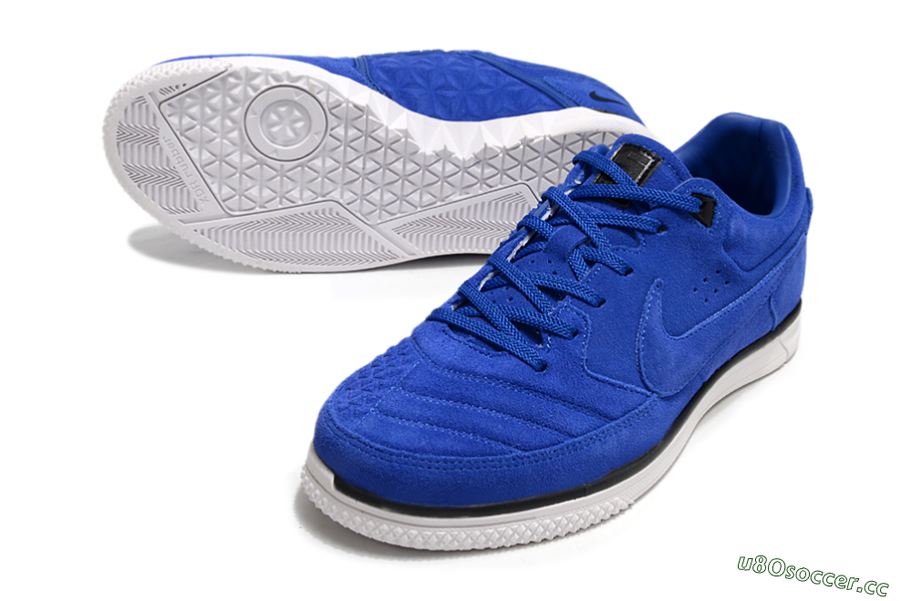 Men's Nike Street Gato IC Indoor & Futsal Low-Tops Football Shoes - Blue/Black/White 3