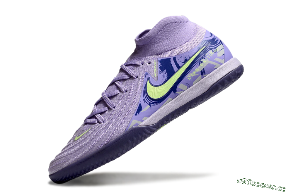 Men's Nike Phantom Luna Elite NU IC Indoor & Futsal High-Tops Football Shoes - Purple/Yellow/Blue 5