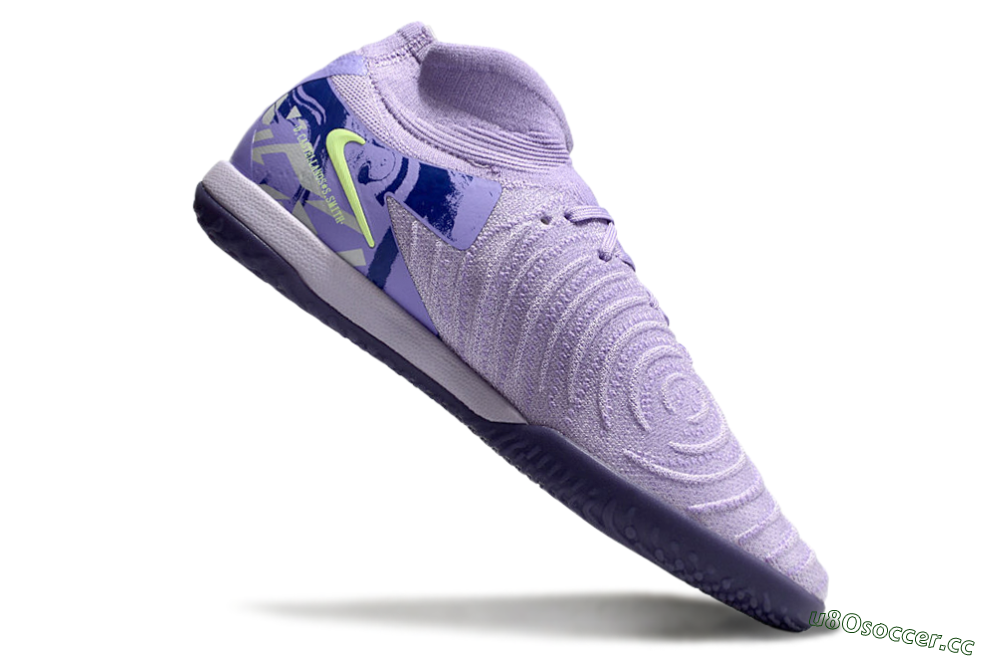 Men's Nike Phantom Luna Elite NU IC Indoor & Futsal High-Tops Football Shoes - Purple/Yellow/Blue 4