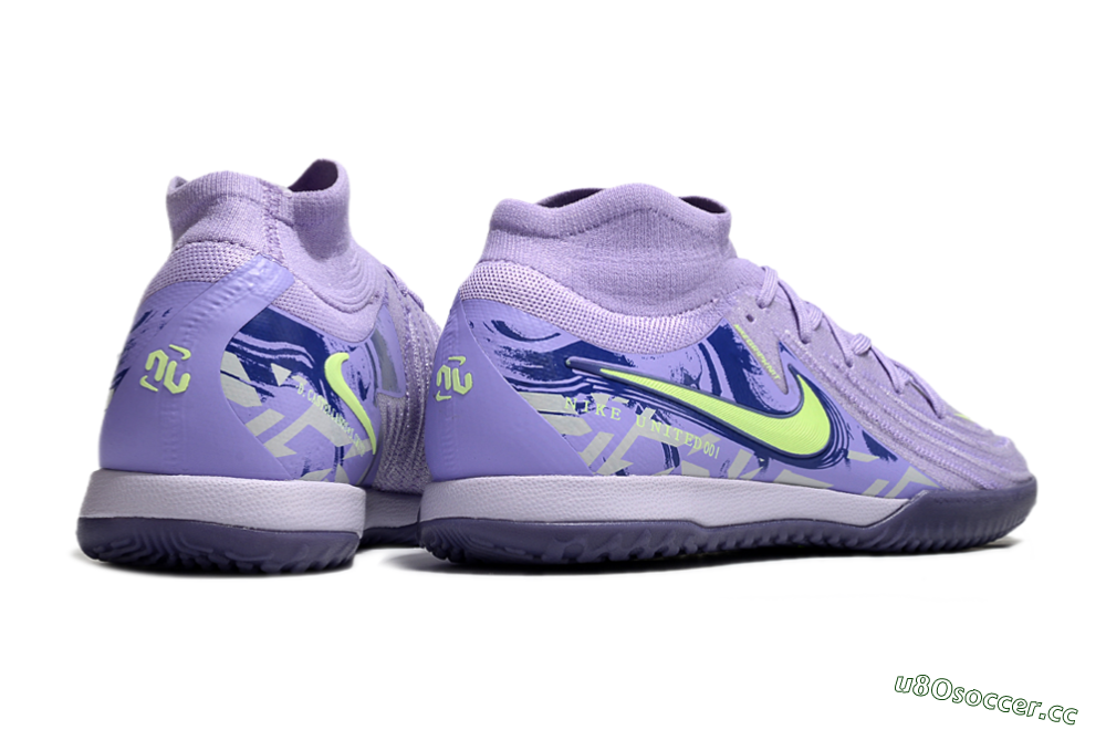 Men's Nike Phantom Luna Elite NU IC Indoor & Futsal High-Tops Football Shoes - Purple/Yellow/Blue 6