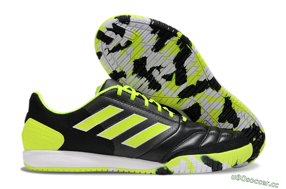 Men's Adidas Top Sala Competition IC Indoor & Futsal Low-Tops Football Shoes - Black/Yellow/White 2